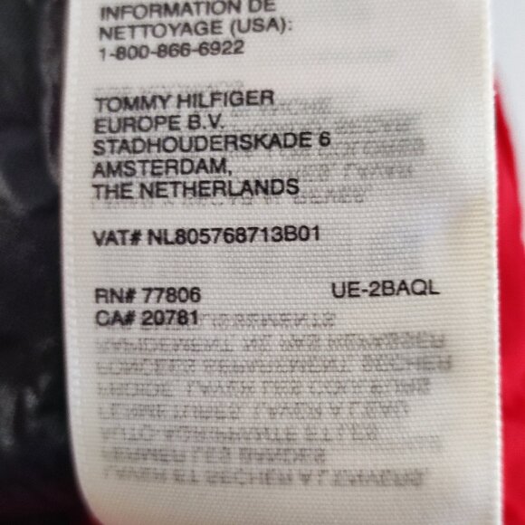 Tommy Hilfiger Sport Vest men's size M navy and red graphic on back, zip pockets - Picture 8 of 11